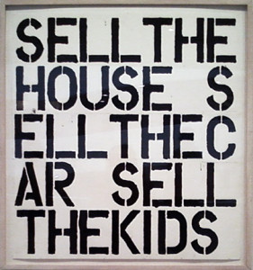 Christopher Wool, Apocalypse Now, work on paper,1988 Christie's fall 2013 auction estimate of the painting: $15-20 million Price realized: $26,485,000. World auction record for the artist