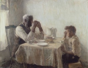 Henry Ossawa Tanner 1859–1937, United States The Thankful Poor 1894 Oil on canvas 90.3 x 112.5 cm (35 1/2 x 44 1/4 in.) Collection of Camille O. and William H. Cosby Jr. Photograph by Frank Stewart