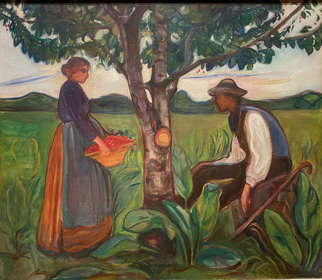 Painting by Edvard Munch titled "Fertility" at the Clark Art Institute exhibition for Edvard Munch. 